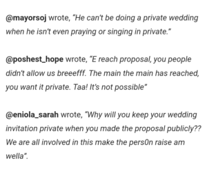 Why will you keep your wedding private